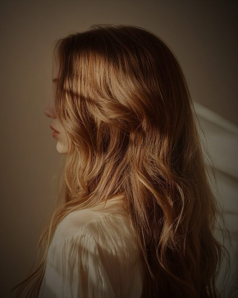 Woman flaunting smooth, healthy hair after ASCE+ exosome treatment