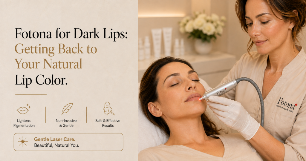 Fotona laser dark lips treatment for natural lip color restoration